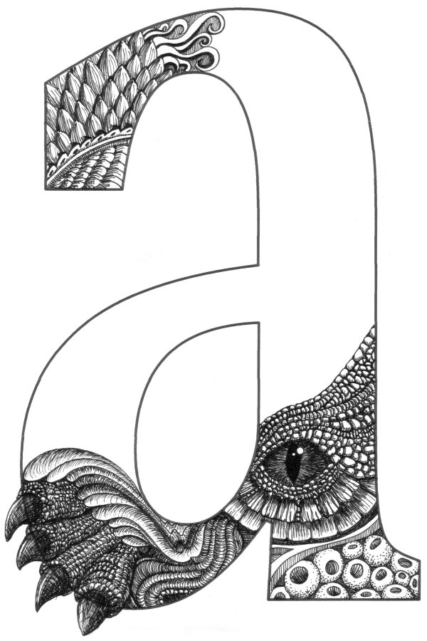 Small Dragon a 7 Mar 2011 WIP ©Angela Porter 2011