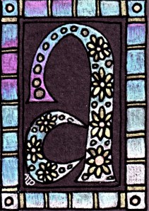 Initial a © Angela Porter 2012