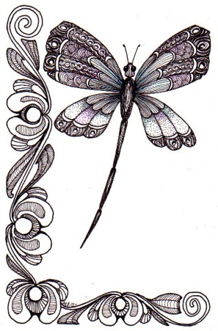 Tinted Dragonfly © Angela Porter 2012
