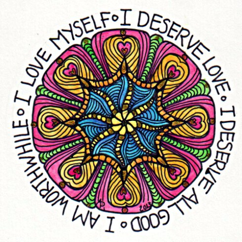 I Love Myself Mandala © Angela Porter 2013