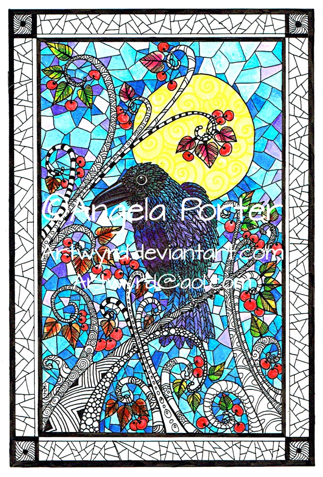 Autumn Raven Work In Progress by Angela Porter (Artwyrd) 2014