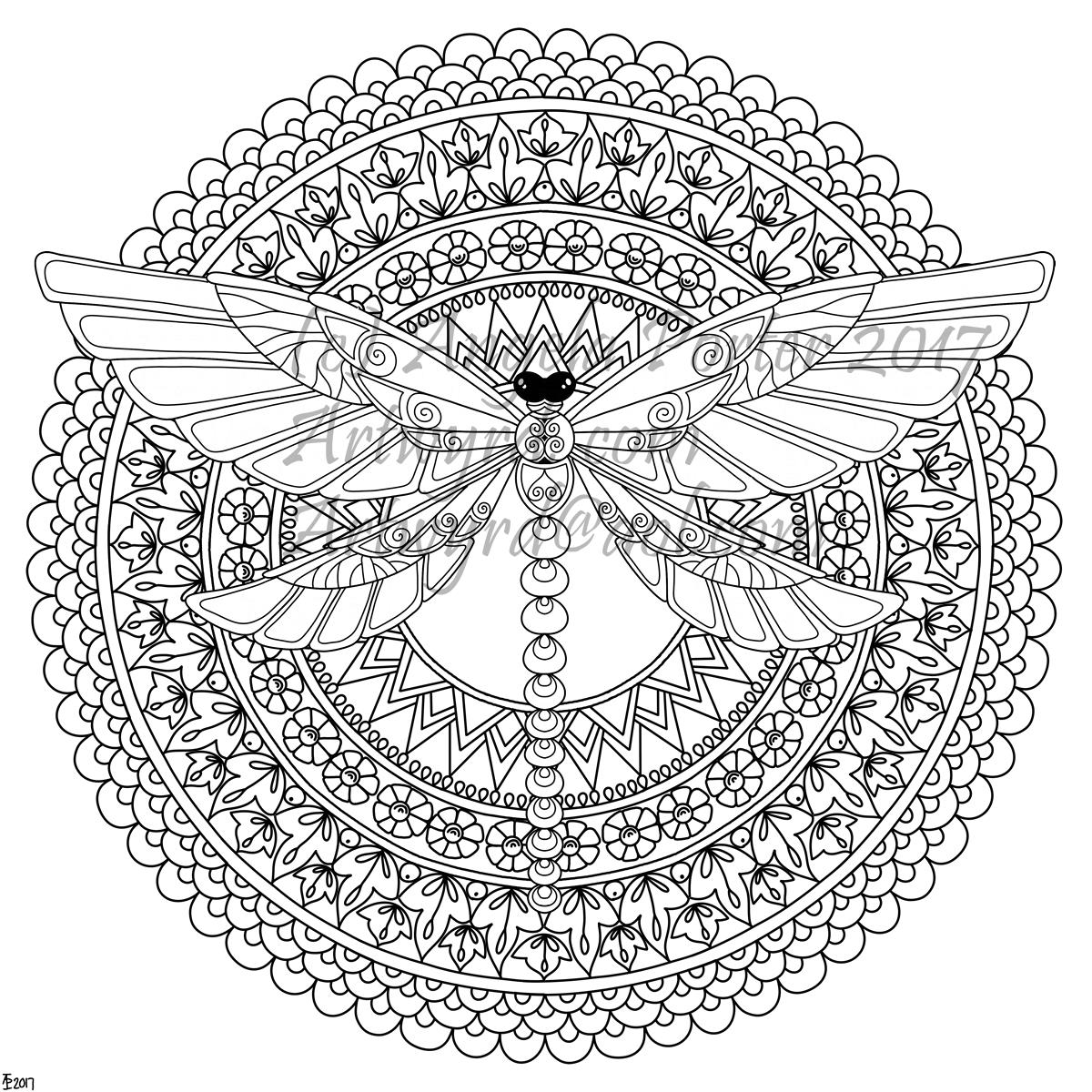 DragonflyMandalaWatermarked_AngelaPorter_19June2017