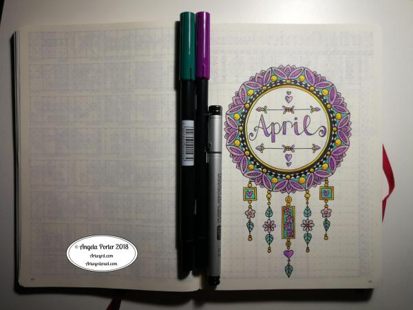 Angela Porter April BuJo Cover