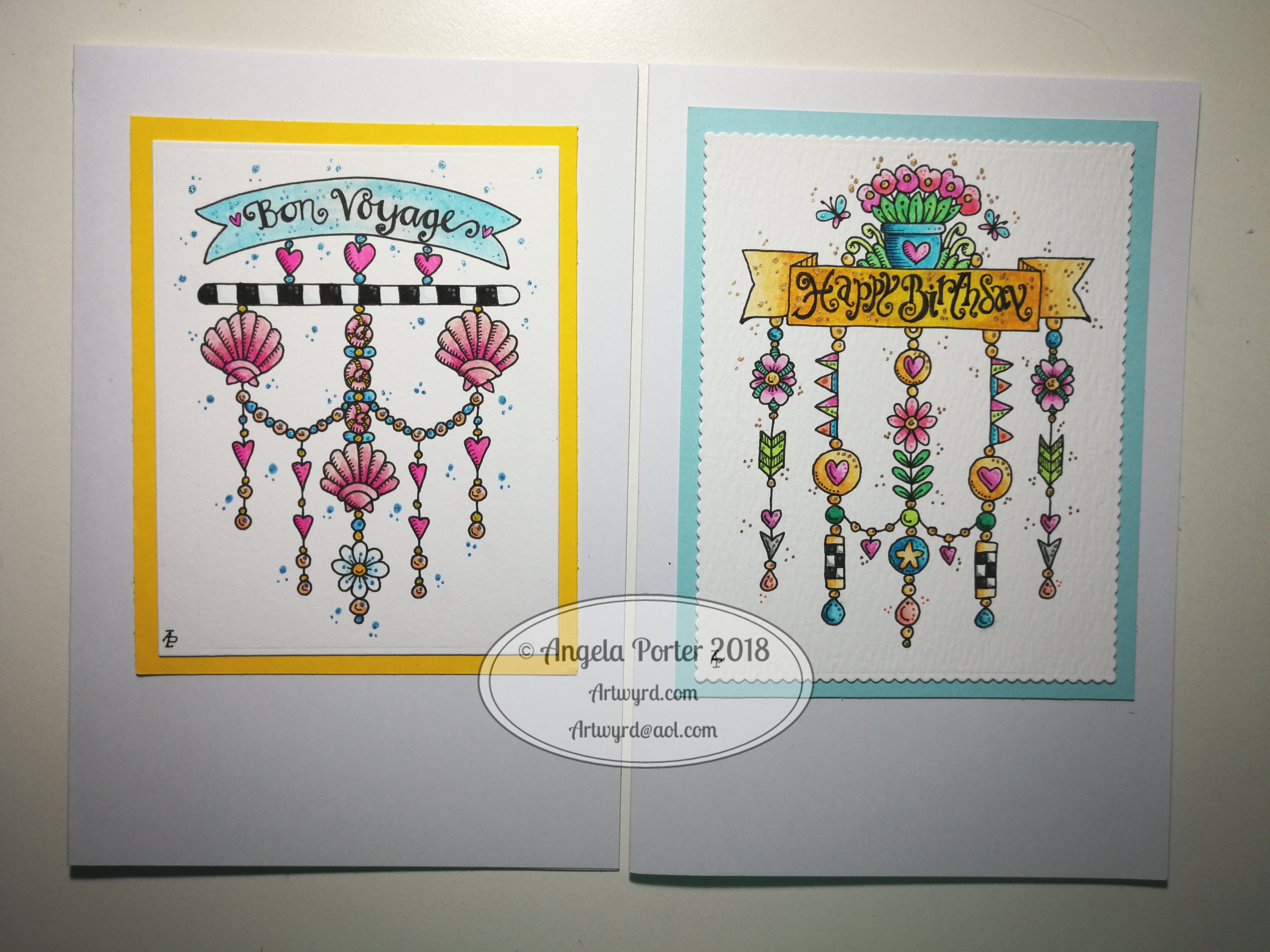 Angela Porter Artwyrd 29 March 2018 Dangle Cards