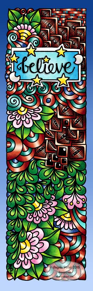 Angela Porter believe bookmark 15April2018