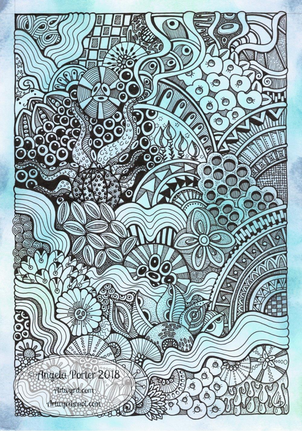 Angela Porter Inktober 2018 Day 10 Flowing watermarked