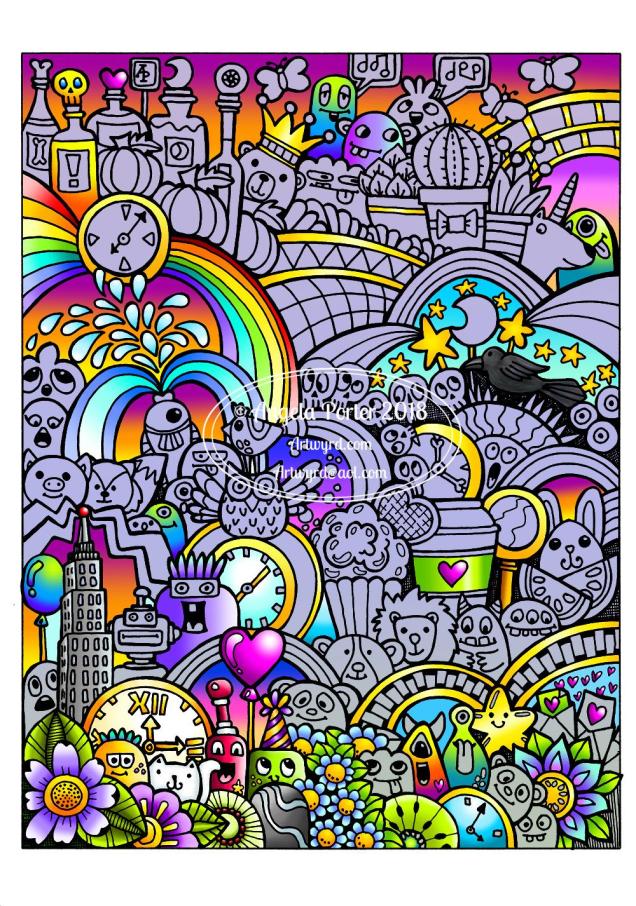 Angela Porter Inktober 2018 Day 14 Clock WIP