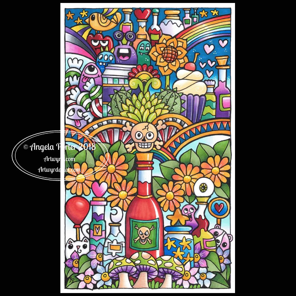 Angela Porter Inktober 2018 Day 18 Bottle