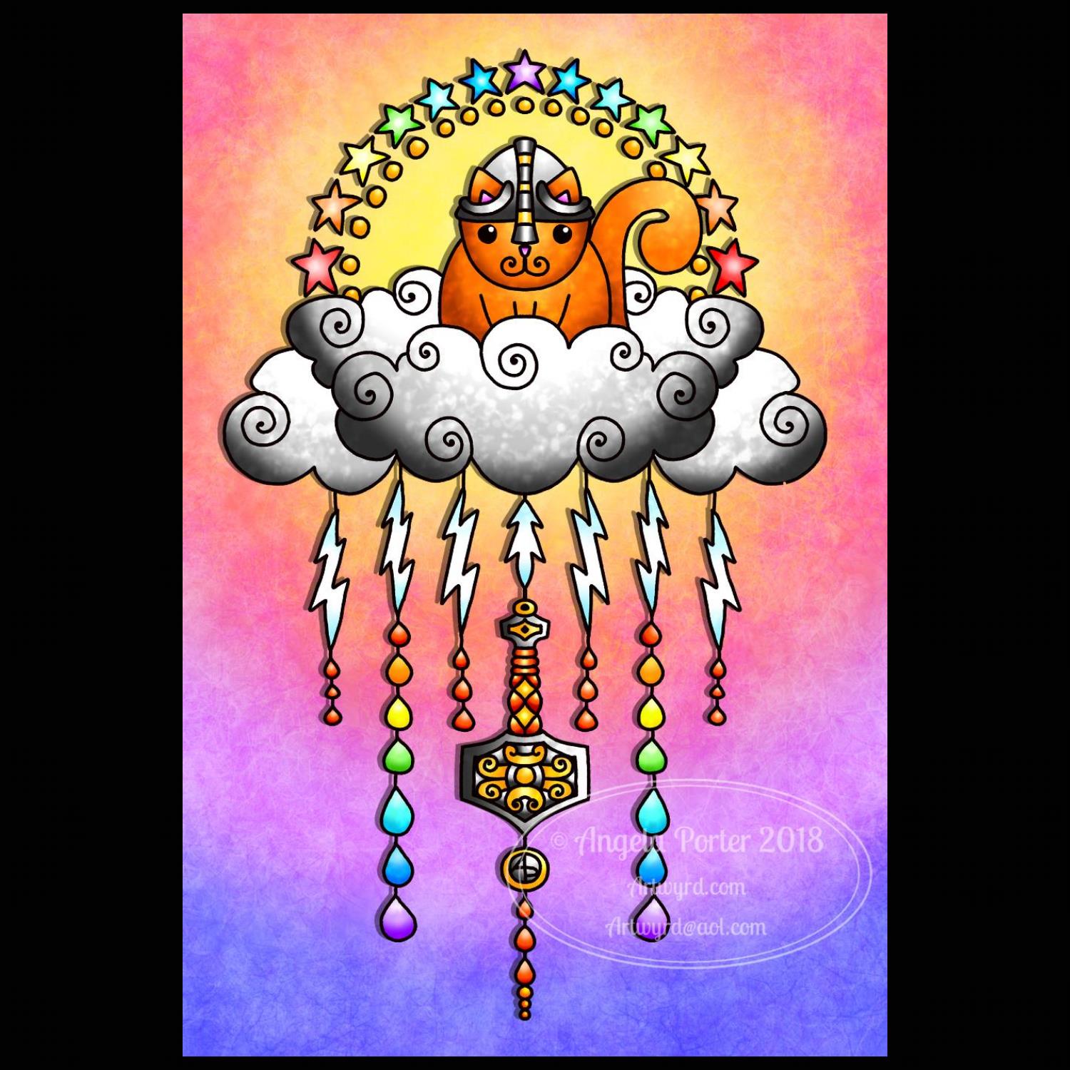 Angela Porter Inktober 2018 Day 27 Thunder small