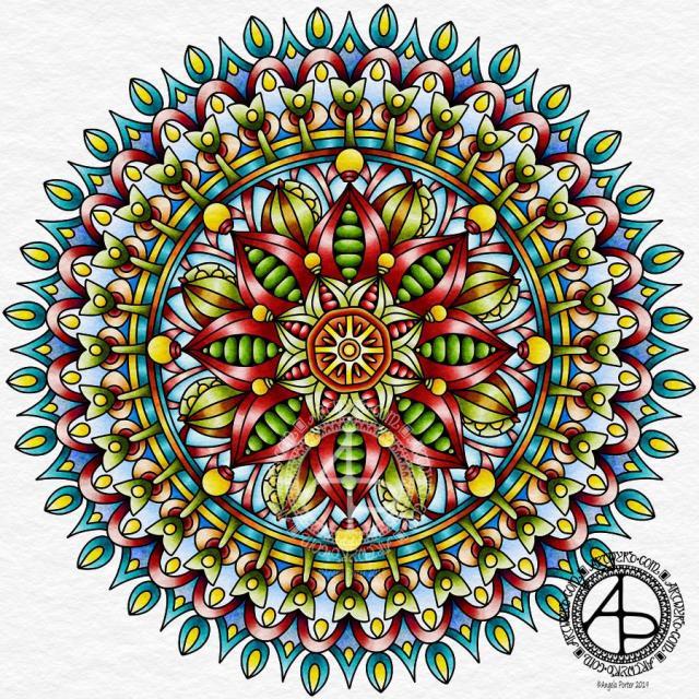 Mandala 10 March 2019 ©Angela Porter 2019 - Artwyrd.com