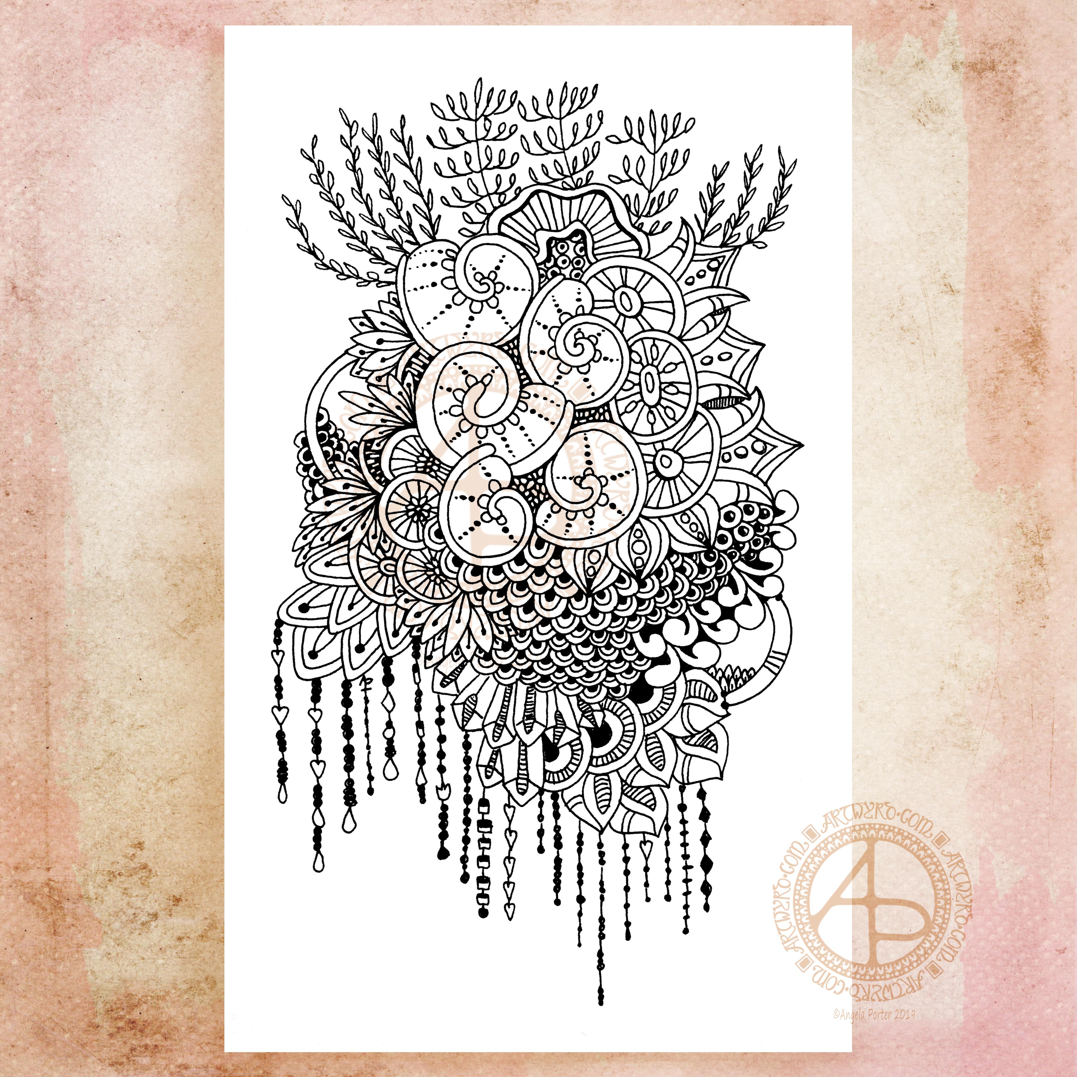 Dangle design 15 March 2019 © Angela Porter