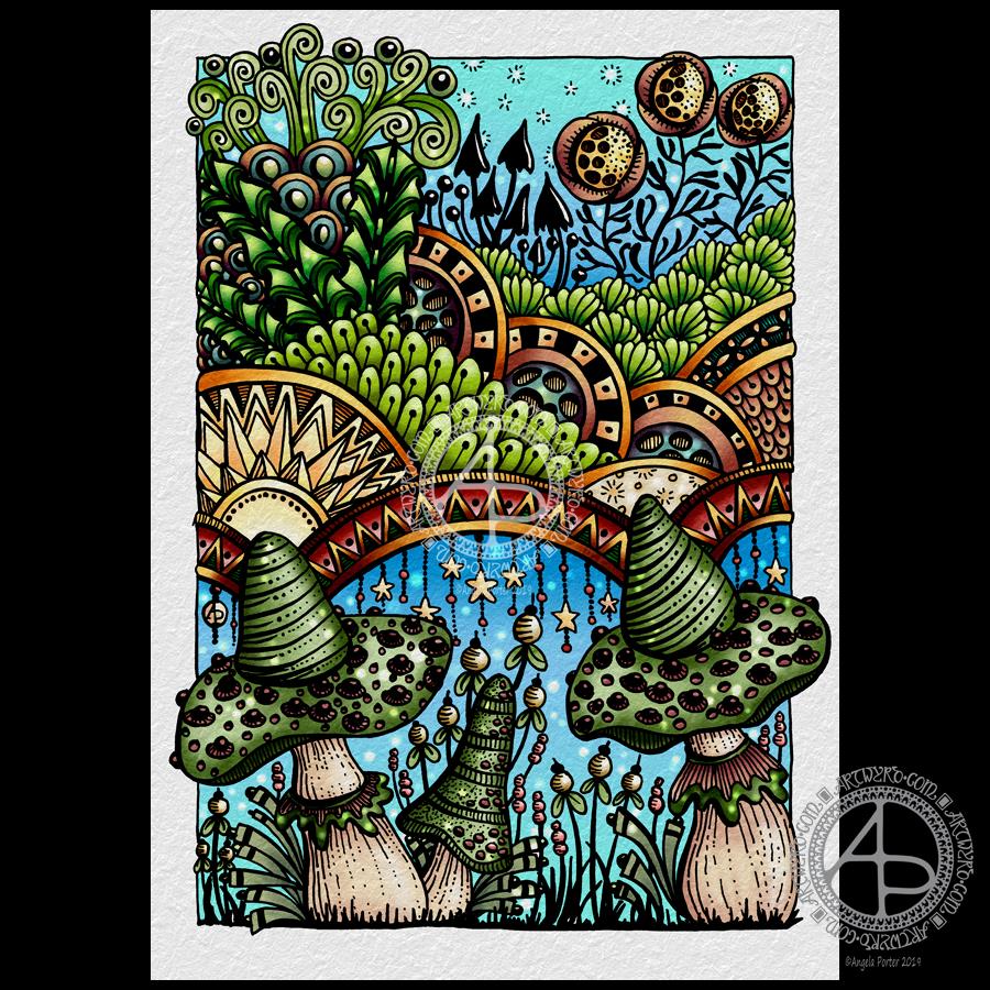 Entangled Fantastic Fungi © Angela Porter 2019 - Artwyrd.com