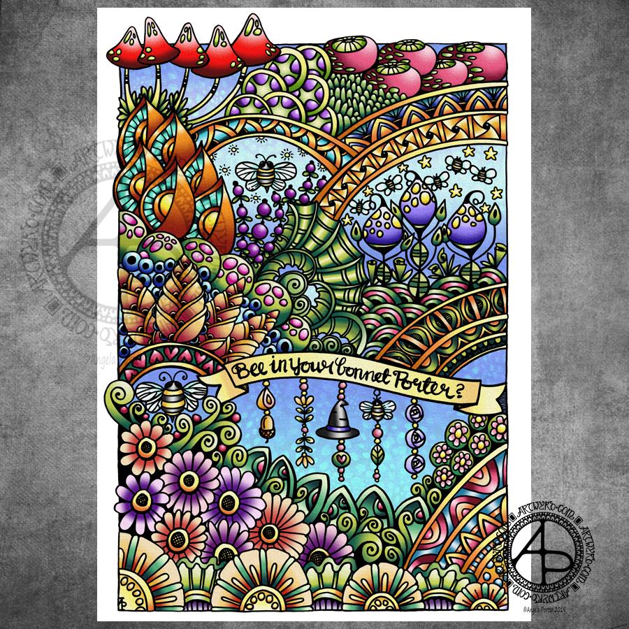 Bee in your bonnet Porter? ©Angela Porter 2019 - Artwyrd.com