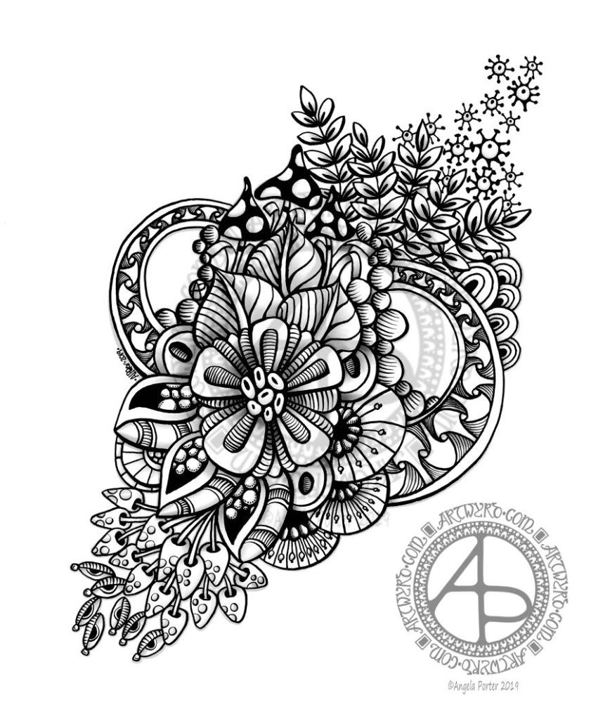 Abstract Floral Design 4 May 2019 ©Angela Porter - Artwyrd.com