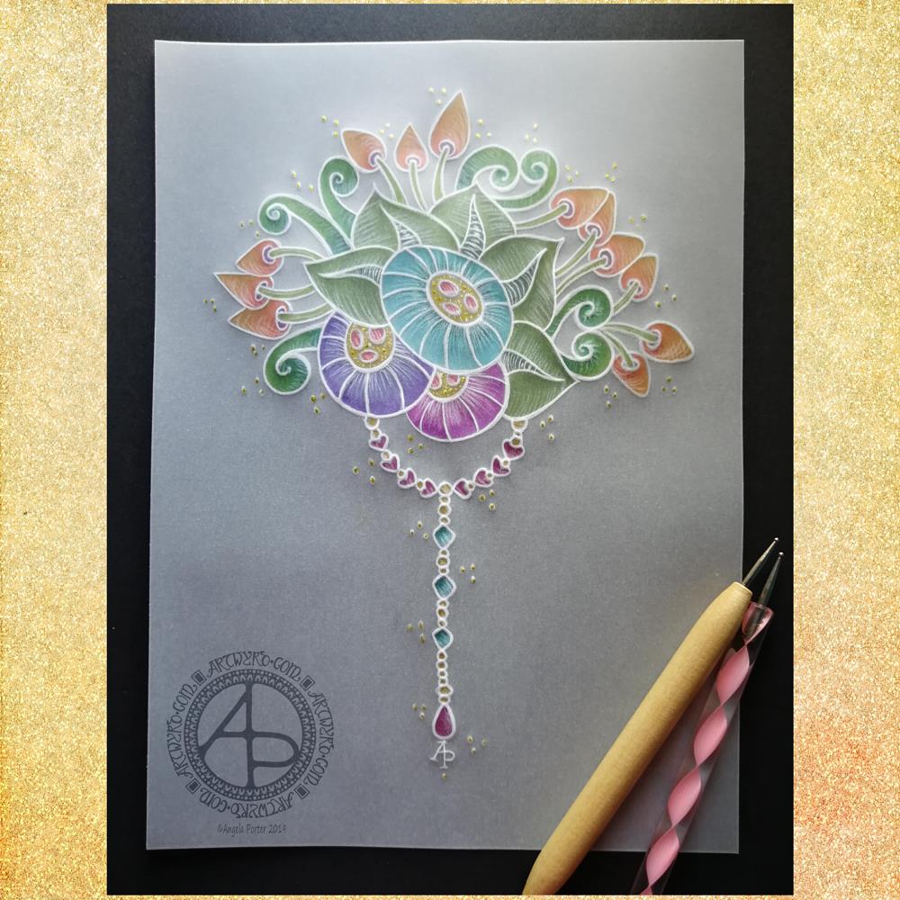 Summer Solstice Dangle Design © Angela Porter 2019 Artwyrd.com