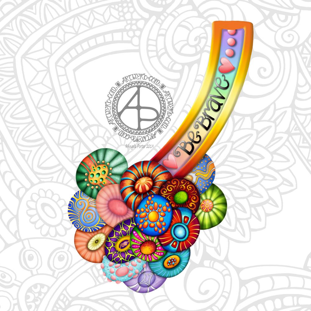 Be Brave WIP ©Angela Porter 2019 | Artwyrd.com