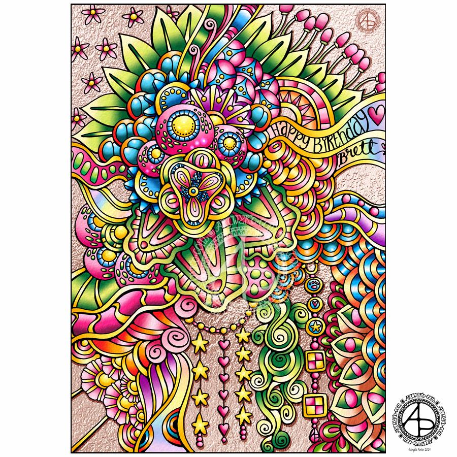 Happy Birthday Brett © Angela Porter 2019 Artwyrd.com