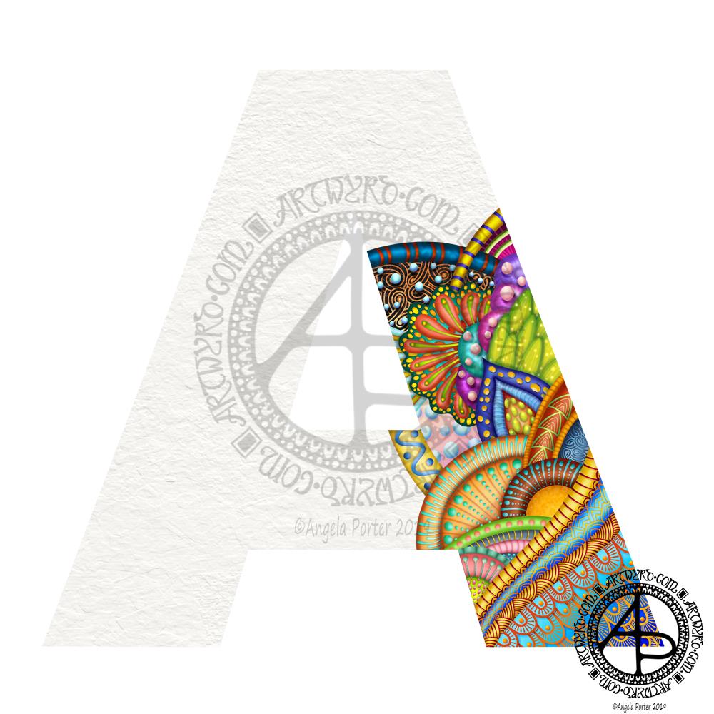 WIP "Monogram A" © Angela Porter | Artwyrd.com