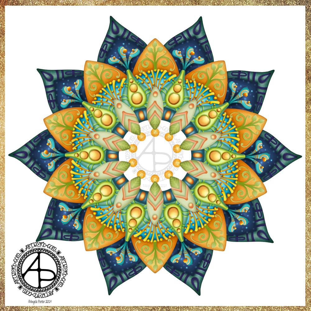 Mandala WIP 03/07/19 ©Angela Porter|Artwyrd.com #createdonsurface #surfaceart #digitalart #mandala