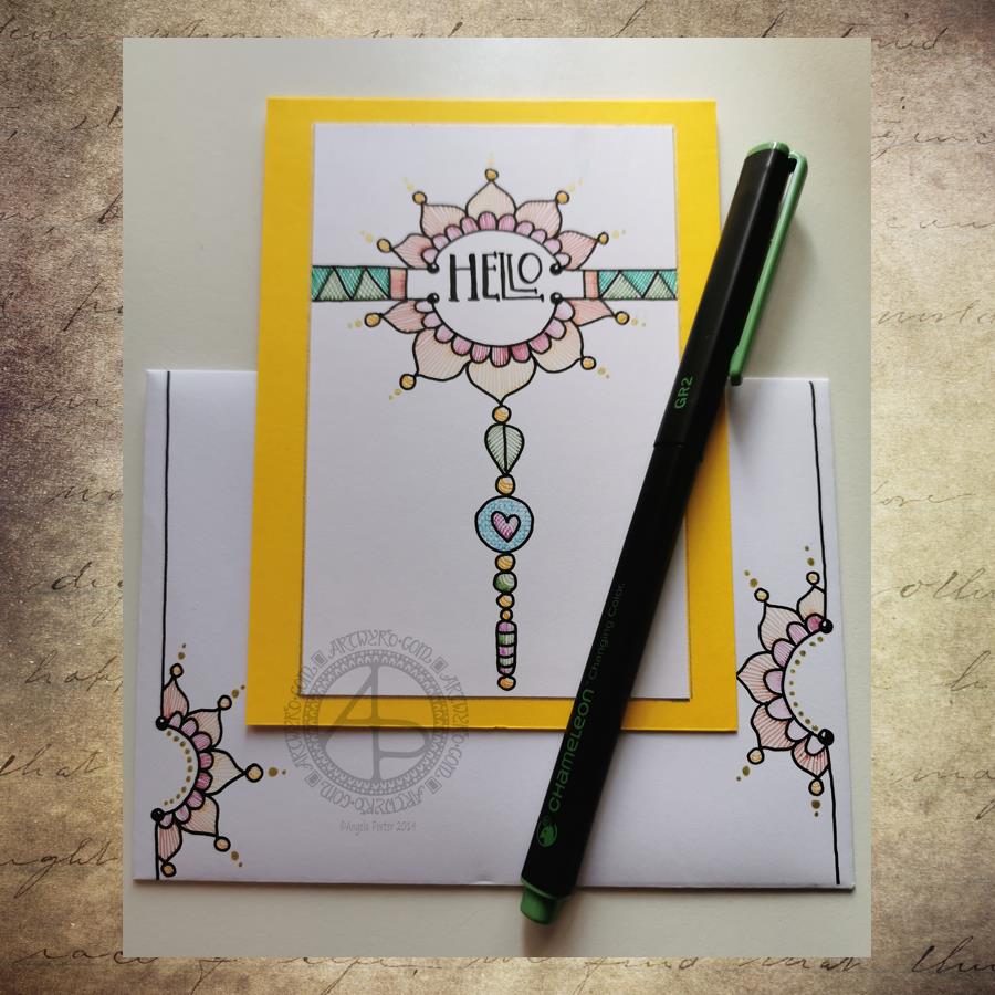 Hell - A Dangle Design card with coordinating envelope © Angela Porter | Artwyrd.com